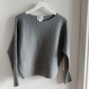 Andrea Jovine Grey Cropped Long Sleeve Lightweight Ultra Soft Structure Fit W-L